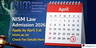 NISM Law Admission 2026; Apply by April 3 at nism.ac.in; Check Fee Details Here